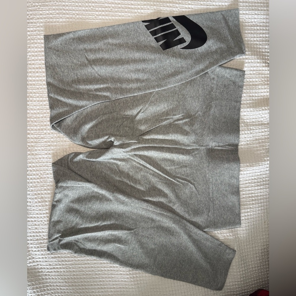 Nike Gray Leggings with Black Logo
